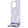 Guess GUHMP16LHCTSGNSU iPhone 16 Pro     6.3 fioletowy/purple hardcase Crossbody Cord Script MagSafe