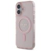 Guess GUHMP16SHFGEREP iPhone 16 6.1     różowy/pink hardcase IML Glitter Circle MagSafe