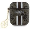 Guess GUA2P4RPSW AirPods 1/2 cover       brązowy/brown 4G Printed Stripes Charm