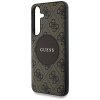 Etui Guess 4G Round Patch Classic Logo   MagSafe do Samsung Galaxy S25+ brązowy