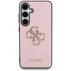 Etui Guess Grained Big 4G Logo Small     Classic Logo do Samsung Galaxy S25 różowy
