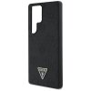 Etui Guess Grained Hot Stamp Peony       Pattern Triangle Logo MagSafe do Samsung Galaxy S25 Ultra czarny
