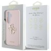 Etui Guess Silicone Big 4G Logo Bottom   Script Samsung Galaxy S25 różowy