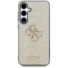 Etui Guess Fixed Glitter Big 4G Metal    Logo do Samsung Galaxy S25 złoty