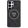 Etui Guess 4G Glitter Triangle Buttons MagSafe do Samsung Galaxy S25 Ultra czarny