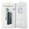 Zestaw 2w1 Guess BP Rhinestone szkło na  ekran i obiektyw aparatu do iPhone 16 Pro Max złoty