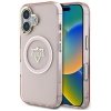 Etui Guess IML Metal Mountain Logo       MagSafe do iPhone 16 różowy