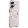 Etui Guess IML Metal Mountain Logo       MagSafe do iPhone 16 różowy