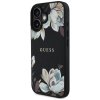 Etui Guess Grained Printed Flower        Pattern MagSafe do iPhone 16 czarny