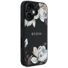Etui Guess Grained Printed Flower        Pattern MagSafe do iPhone 16 czarny