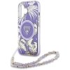 Etui Guess Palm Trees Triangle Pearl     Strap MagSafe do iPhone 16 fioletowy