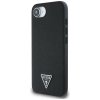 Etui Guess Grained Triangle MagSafe do   iPhone 16e czarny