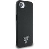 Etui Guess Grained Triangle MagSafe do   iPhone 16e czarny