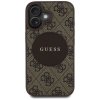 Etui Guess 4G Circle Classic Logo        MagSafe do iPhone 16 brązowy