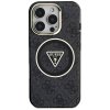 Etui Guess IML Metal Glitter 4G Circle   Triangle MagSafe do iPhone 16 Pro Max czarny