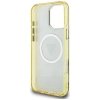 Etui Guess IML Metal Glitter 4G Circle   Triangle MagSafe do iPhone 16 Pro brązowy