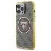 Etui Guess IML Metal Glitter 4G Circle   Triangle MagSafe do iPhone 16 Pro Max brązowy