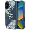 Etui Guess Grained Roses Big 4G logo do  iPhone 16 niebieski