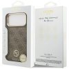 Etui Guess 4G Strass Logo MagSafe do     iPhone 17 Pro Max brązowy