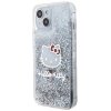 Hello Kitty HKHCP14SLIKHET iPhone 14 / 15 / 13 6.1 srebrny/silver hardcase Liquid Glitter Charms Kitty Head