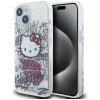 Hello Kitty HKHCP15SHDGPHT iPhone 15 / 14 / 13 6.1 biały/white hardcase IML Kitty On Bricks Graffiti