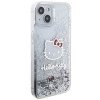 Hello Kitty HKHCP15SLIKHET iPhone 15 / 14 / 13 6.1 srebrny/silver hardcase Liquid Glitter Charms Kitty Head