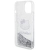 Hello Kitty HKHCP15SLIKHET iPhone 15 / 14 / 13 6.1 srebrny/silver hardcase Liquid Glitter Charms Kitty Head