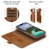Etui dbramante 1928 Lynge 2w1 Wallet do  iPhone 14 Pro brązowy/brown