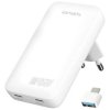 Ładowarka sieciowa 4smarts FlatPlug Slim Dual 45W GaN 2xUSB-C biały