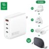 Ładowarka sieciowa 4smarts Flex Pro 100W 3xUSB-C + 1xUSB-A Travel Edition biała