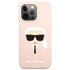 Karl Lagerfeld KLHCP13XSLKHLP iPhone 13Pro Max 6,7 jasnoróżowy/light pink hardcase Silicone Karl`s Head
