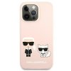 Karl Lagerfeld KLHMP13LSSKCI iPhone 13 Pro  / 13 6,1 hardcase jasnoróżowy/light pink Silicone Ikonik Karl & Choupette Mags
