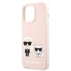 Karl Lagerfeld KLHMP13XSSKCI iPhone 13Pro Max 6,7 hardcase jasnoróżowy/light pink Silicone Ikonik Karl & Choupette Magsafe