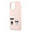 Karl Lagerfeld KLHMP13XSSKCI iPhone 13 Pro Max 6,7 hardcase jasnoróżowy/light pink Silicone Ikonik Karl & Choupette Magsaf