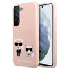Karl Lagerfeld KLHCS22MSSKCI S22+ S906hardcase jasno różowy/light pink Silicone Ikonik Karl & Choupette