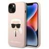 Karl Lagerfeld KLHCP14SSLKHLP iPhone 14 / 15 / 13 6,1 hardcase różowy/pink Silicone Karl`s Head