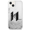Karl Lagerfeld KLHCP14SLBKLCS iPhone 14 / 15 / 13 6,1 srebrny/silver hardcase Liquid Glitter Big KL