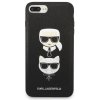 Karl Lagerfeld KLHCI8LSAKICKCBK iPhone7 Plus / 8 Plus czarny/black hardcase Saffiano Karl&Choupette Head