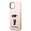 Karl Lagerfeld KLHCP14SSNIKBCP iPhone 14 / 15 / 13 6,1 hardcase różowy/pink Silicone Ikonik