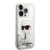 Karl Lagerfeld KLHCP14LLNKHCH iPhone 14 Pro 6,1 srebrny/silver hardcase Glitter Karl Head