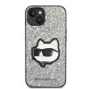 Karl Lagerfeld KLHCP14MG2CPS iPhone 14 Plus / 15 Plus 6,7 srebrny/silver hardcase Glitter Choupette Patch