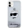 Karl Lagerfeld KLHCN61LNCHCS iPhone 11/XR srebrny/silver hardcase Glitter Choupette Head