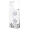 Karl Lagerfeld KLHCP14XLDHKCNS iPhone 14 Pro Max 6.7 srebrny/silver hardcase Liquid Glitter Karl & Choupette Heads