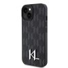 Karl Lagerfeld KLHCP15SPKLPKLK iPhone 15 / 14 / 13 6.1 czarny/black hardcase Leather Monogram Hot Stamp Metal Logo