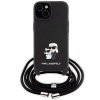 Karl Lagerfeld KLHCP15MSAKCPSK iPhone 15 Plus / 14 Plus 6.7 hardcase czarny/black Crossbody Saffiano Metal Pin Karl & Chou