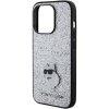 Karl Lagerfeld KLHCP15XGCNPSG iPhone 15 Pro Max 6.7 srebrny/silver hardcase Fixed Glitter Choupette Logo Metal Pin