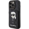 Karl Lagerfeld KLHCP15XSAKKNSCK iPhone 15 Pro Max 6.7 czarny/black hardcase Saffiano Cardslots and Stand Monogram Ikonik P