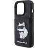 Karl Lagerfeld KLHCP15LSAKCNSCK iPhone 15 Pro 6.1 czarny/black hardcase Saffiano Cardslots and Stand Monogram Choupette