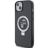 Karl Lagerfeld KLHMP15SHMRSKCK iPhone 15 / 14 / 13 6.1 czarny/black hardcase Ring Stand Karl&Choupettte MagSafe
