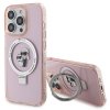 Karl Lagerfeld KLHMP15LHMRSKCP iPhone 15 Pro 6.1 różowy/pink hardcase Ring Stand Karl&Choupettte MagSafe